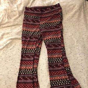2 pairs cute stretchy flare bell bottom pants